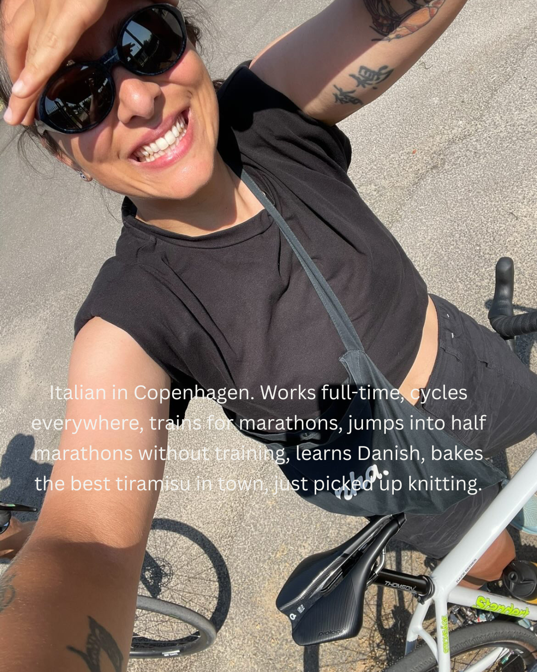 Cyclist outside in Copenhagen