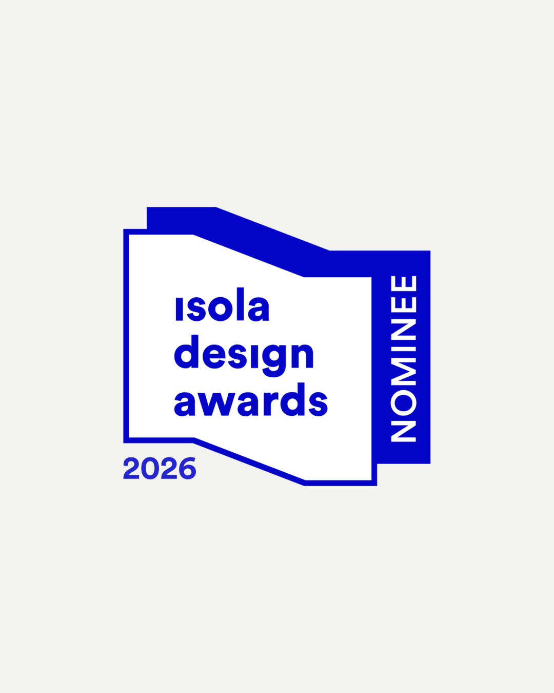 Isola Design Awards 2026 nominee badge